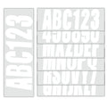 Set of 4 Custom Boat Registration Numbers Decal Stickers A-Z 0-9 White