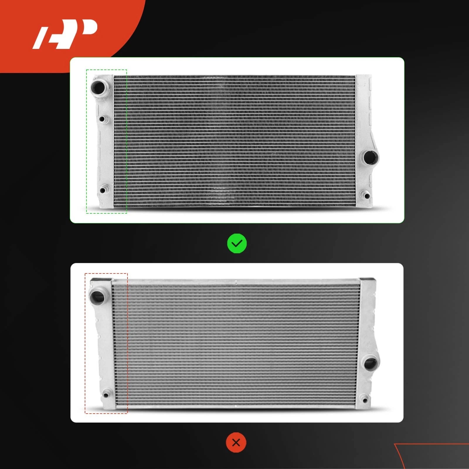 Aluminum Radiator for BMW 535i GT 2010–2017, 740i 740Li 2011–2012