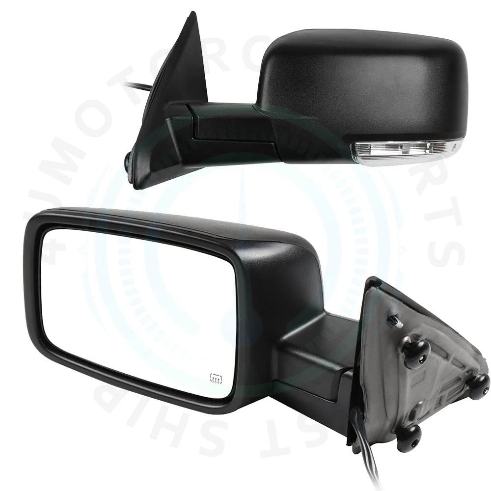 2X Power Heated Side Mirrors with Turn Signal for Dodge Ram 1500 (2009–2019)