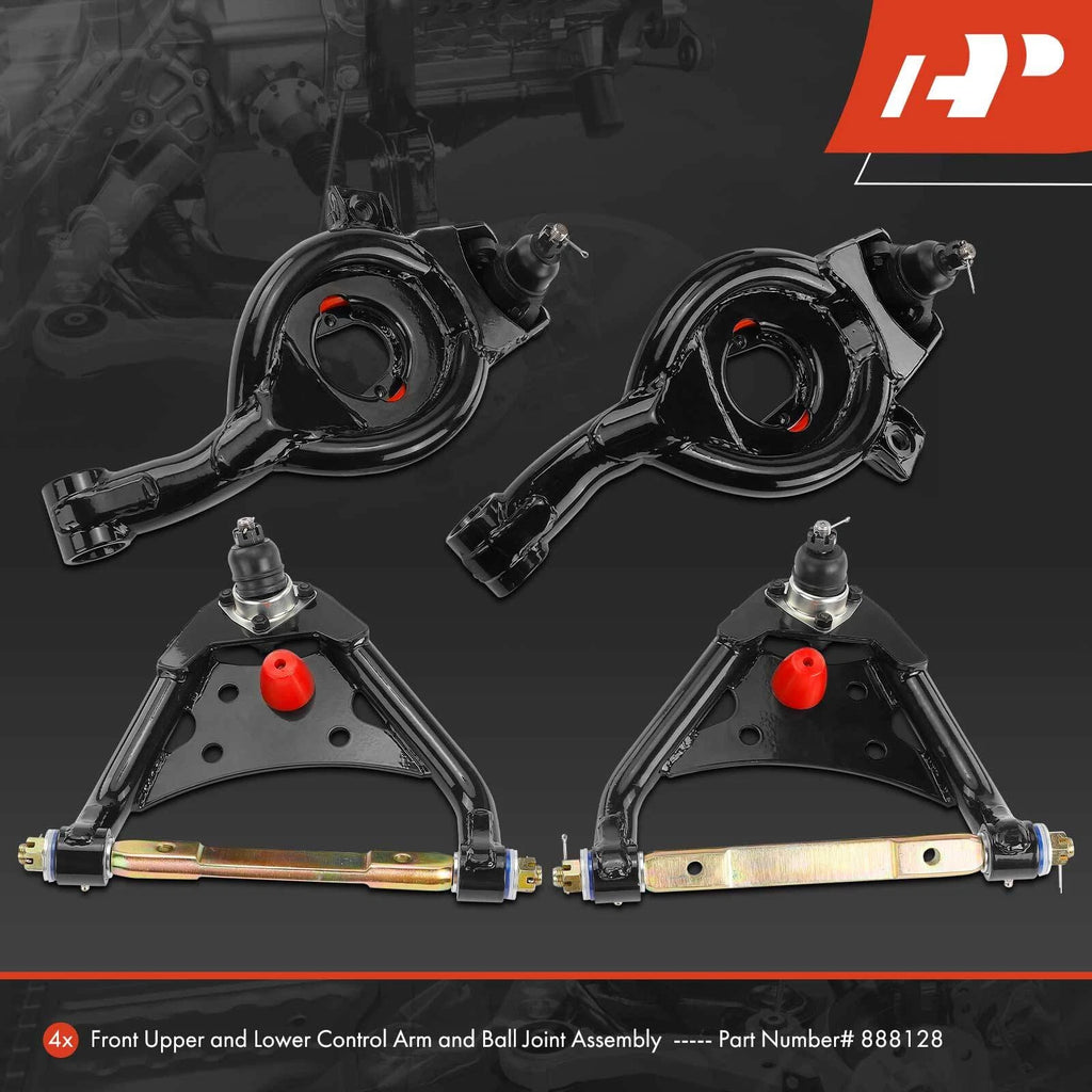 Set of 4 Front Upper & Lower Control Arms for Chevrolet Impala (1965–1970)