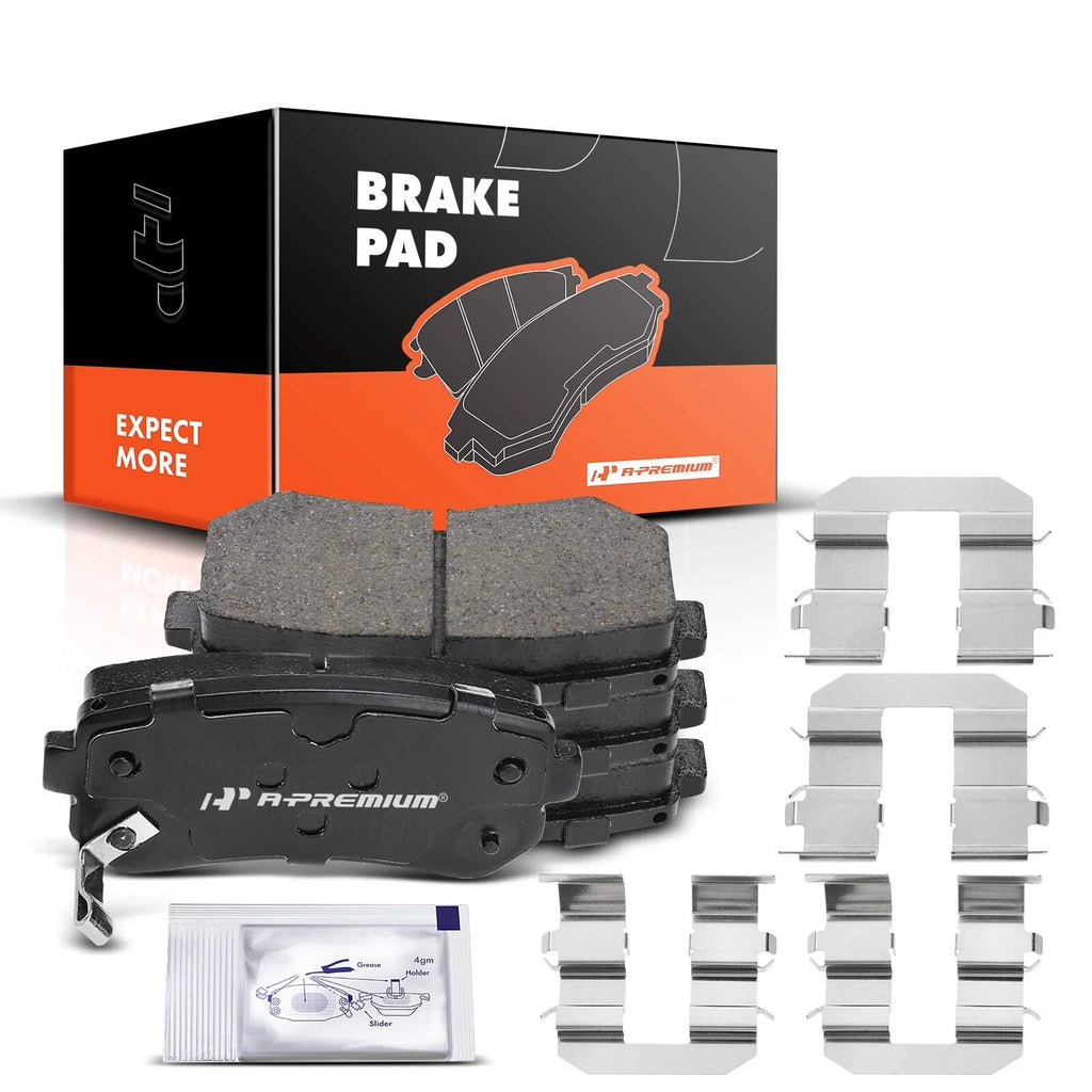 Set of 4 Rear Ceramic Brake Pads for Hyundai Elantra (2009–2012)