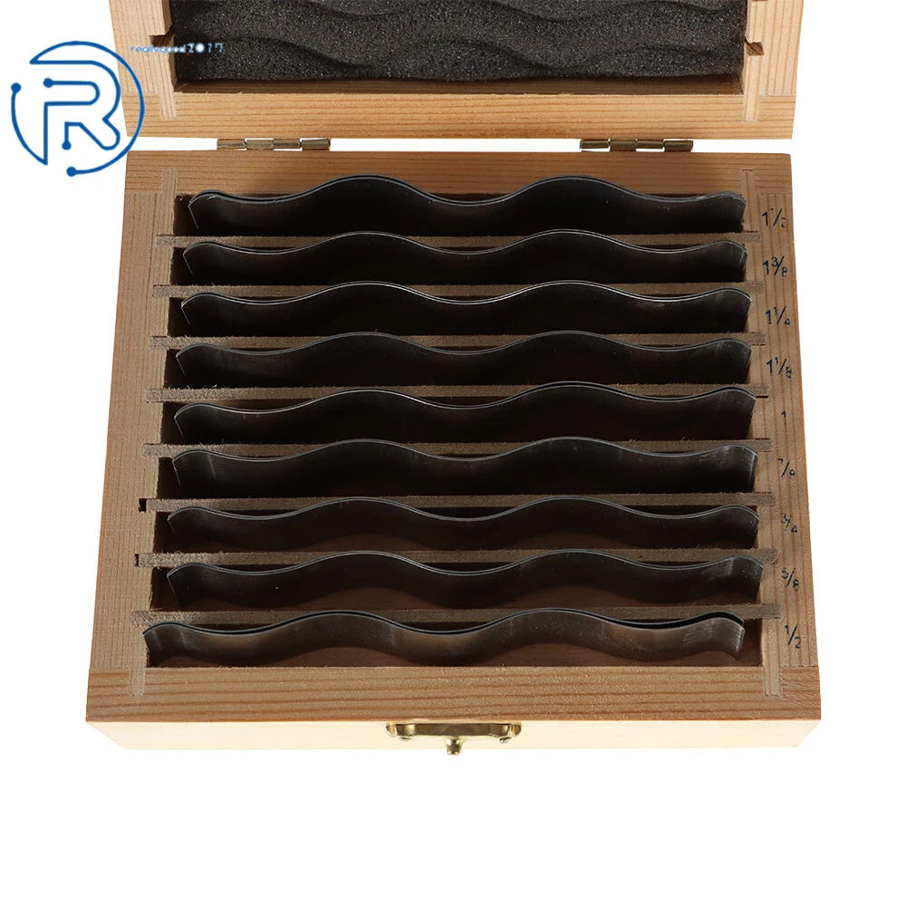 Set of 9 Wavy Steel Parallels for Precision Machining