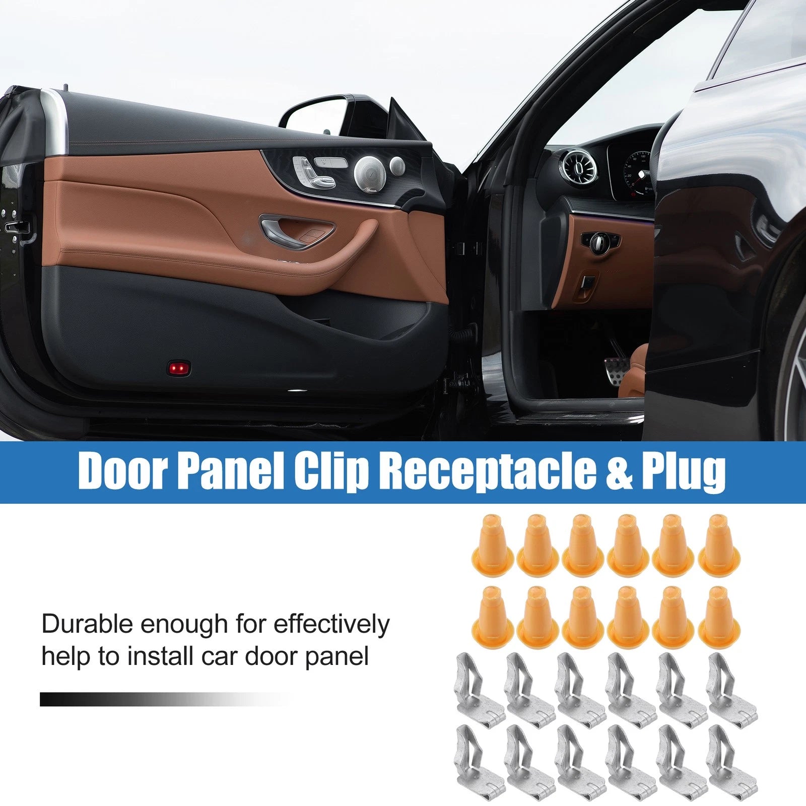 24pcs Front Door Panel Frame Plug Clip for Chevy Camaro Nova Impala (1967–2021)