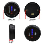 52mm 12/24V LED Fuel Level Meter Gauge for Car Motorcycle