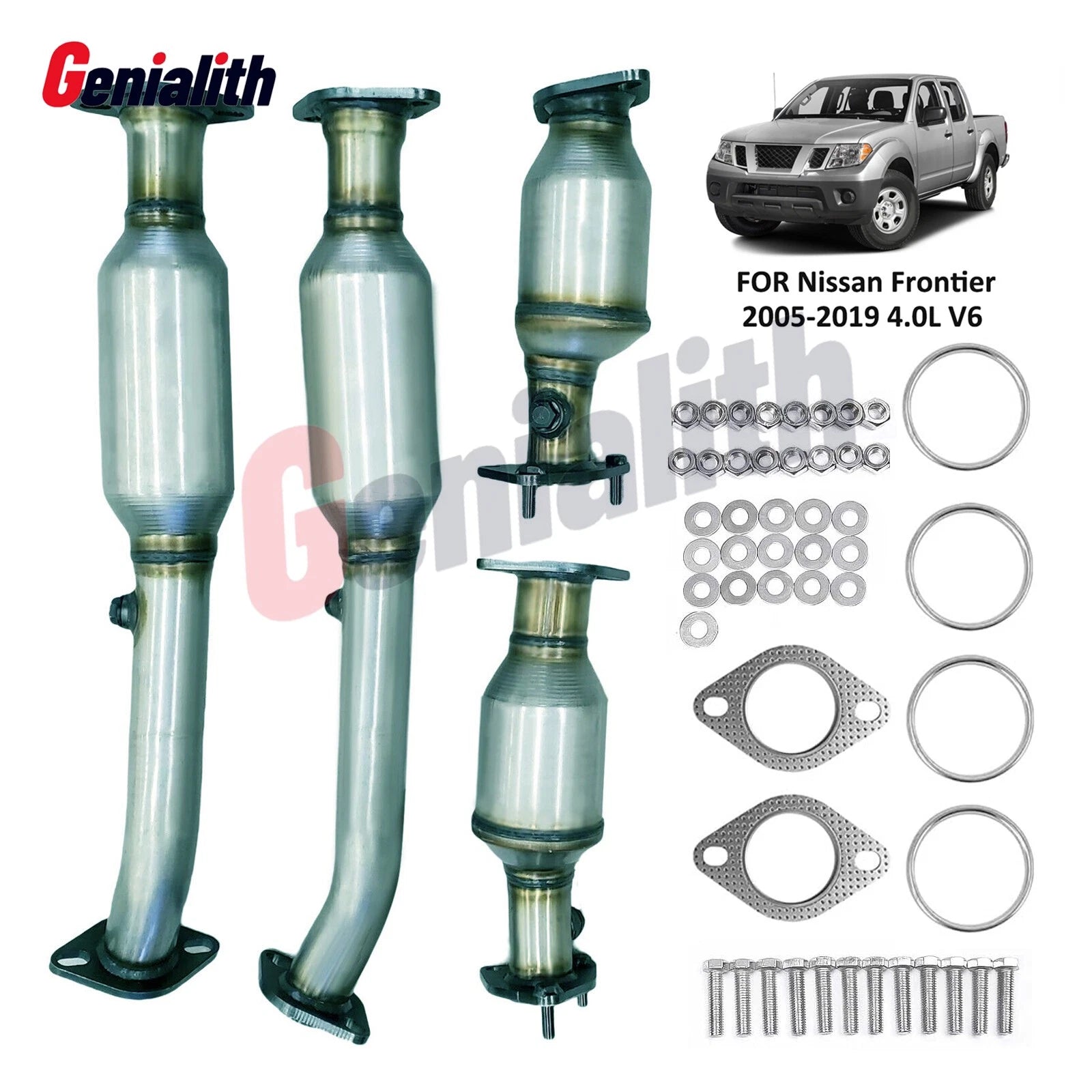 4X Catalytic Converter Set for Nissan Frontier (2005–2019) 4.0L V6