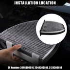 Cabin Air Filter with Activated Carbon for Mercedes-Benz C200 C250 (2015–2020)