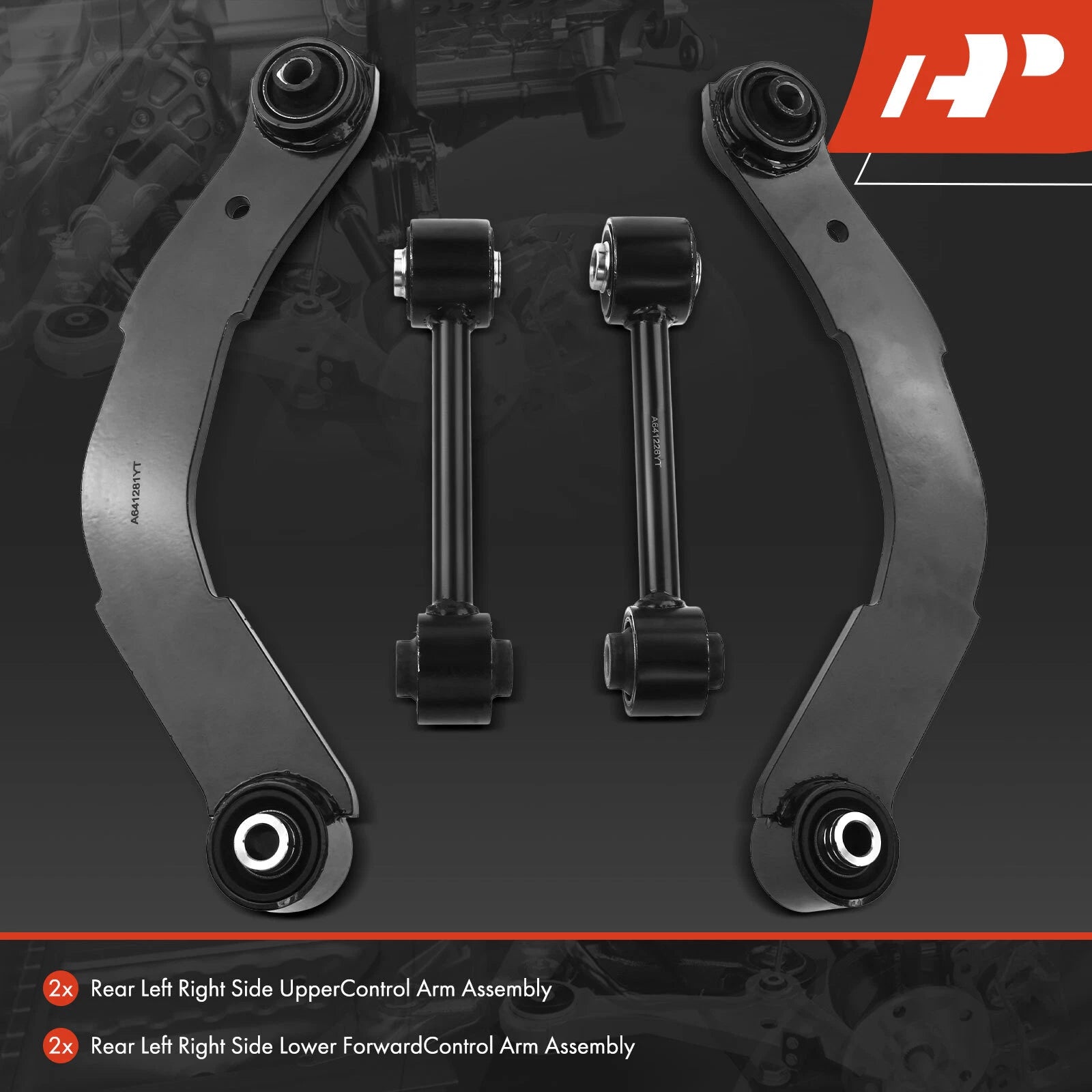 Set of 4 Front Lower & Upper Control Arms for Jeep Compass Patriot (2007–2015)