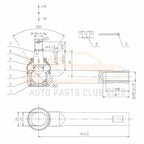 Set of 4 Inner Outer Tie Rod Ends for Nissan Quest (2004–2009)