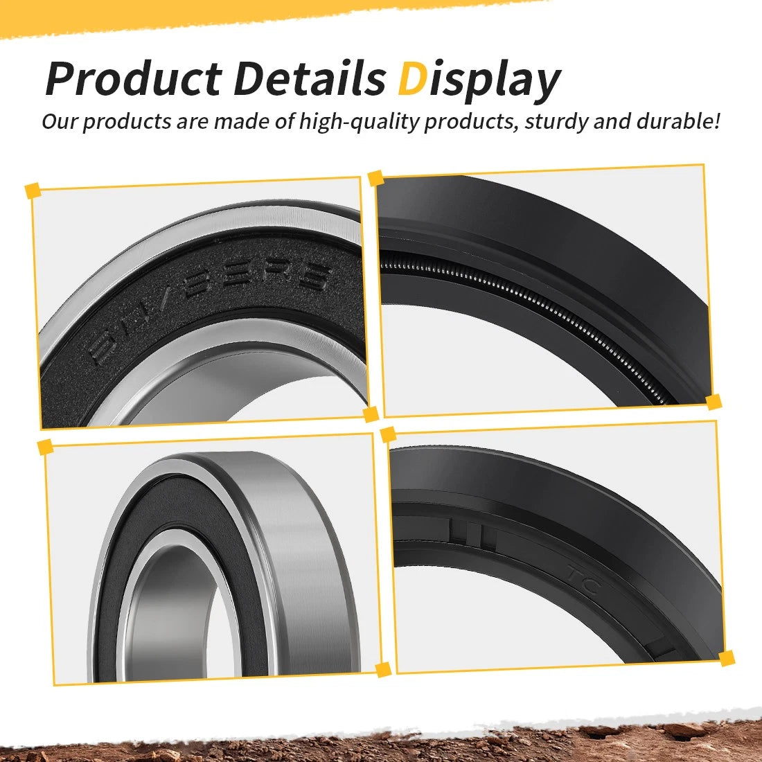 Rear Axle Wheel Bearing Seals Kit for Honda Rancher TRX350/400/420 (2000–2019)