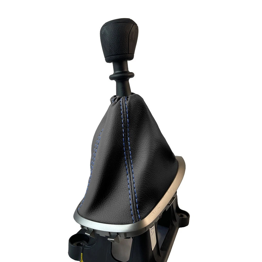 Leather Manual Shift Boot for Chevrolet Sonic (2012–2016) Blue Stitch