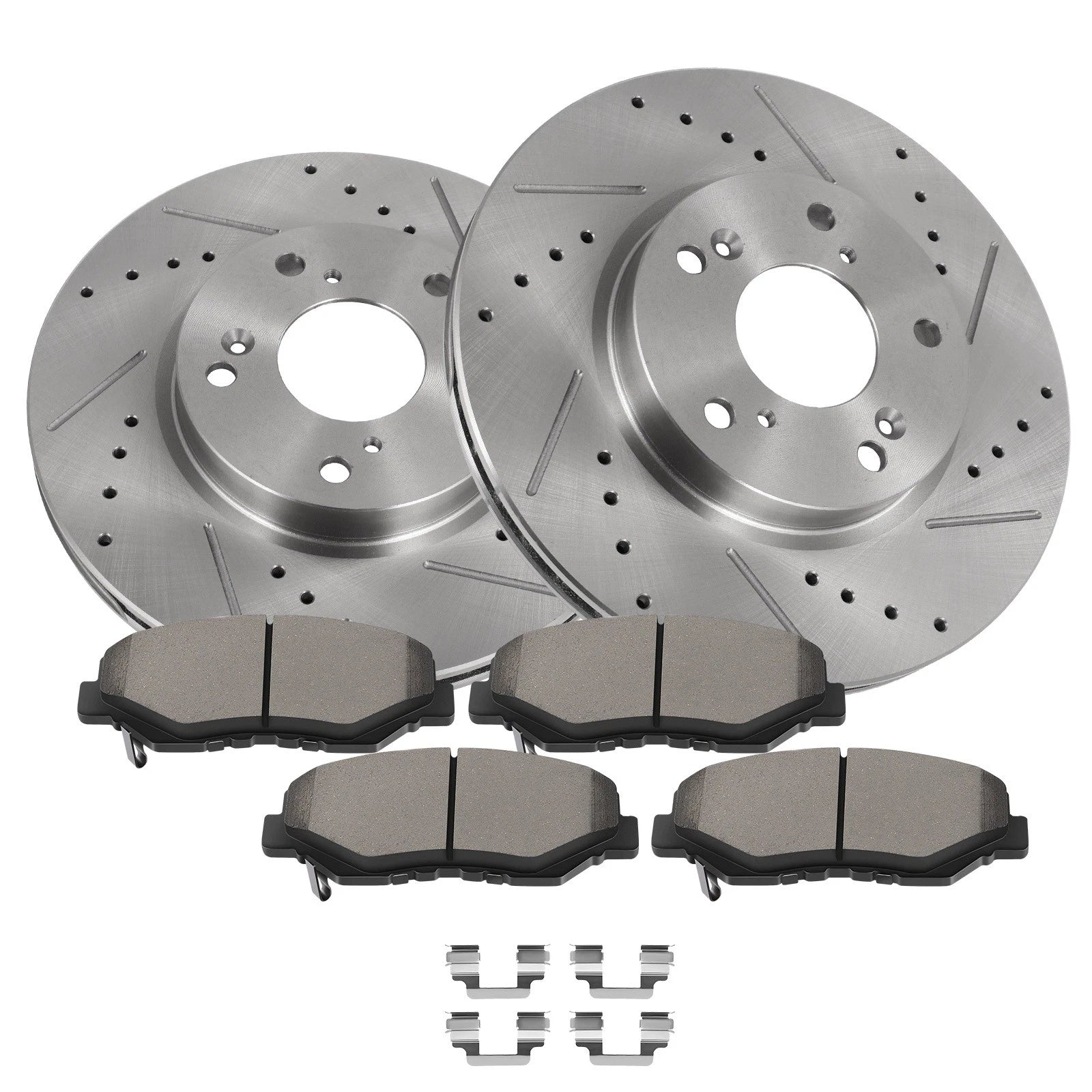 Front Drilled Rotors & Ceramic Brake Pads for Honda Accord (2008–2010)