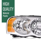 Clear Lens Amber Corner Headlights for Dodge Ram 1500 2500 3500 (2002–2005)