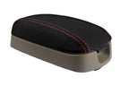 Leather Console Lid Armrest Cover for Hyundai Elantra (2001–2006) Red Stitch