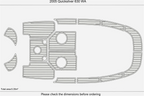 EVA Pad Teak Flooring Mat for Quicksilver 630 WA (2005)