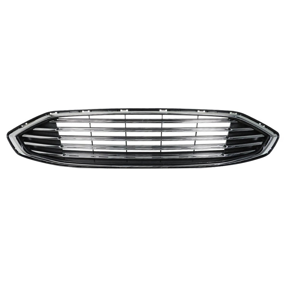 Front Grille Bumper for Ford Fusion (2017-2018) Black Chrome