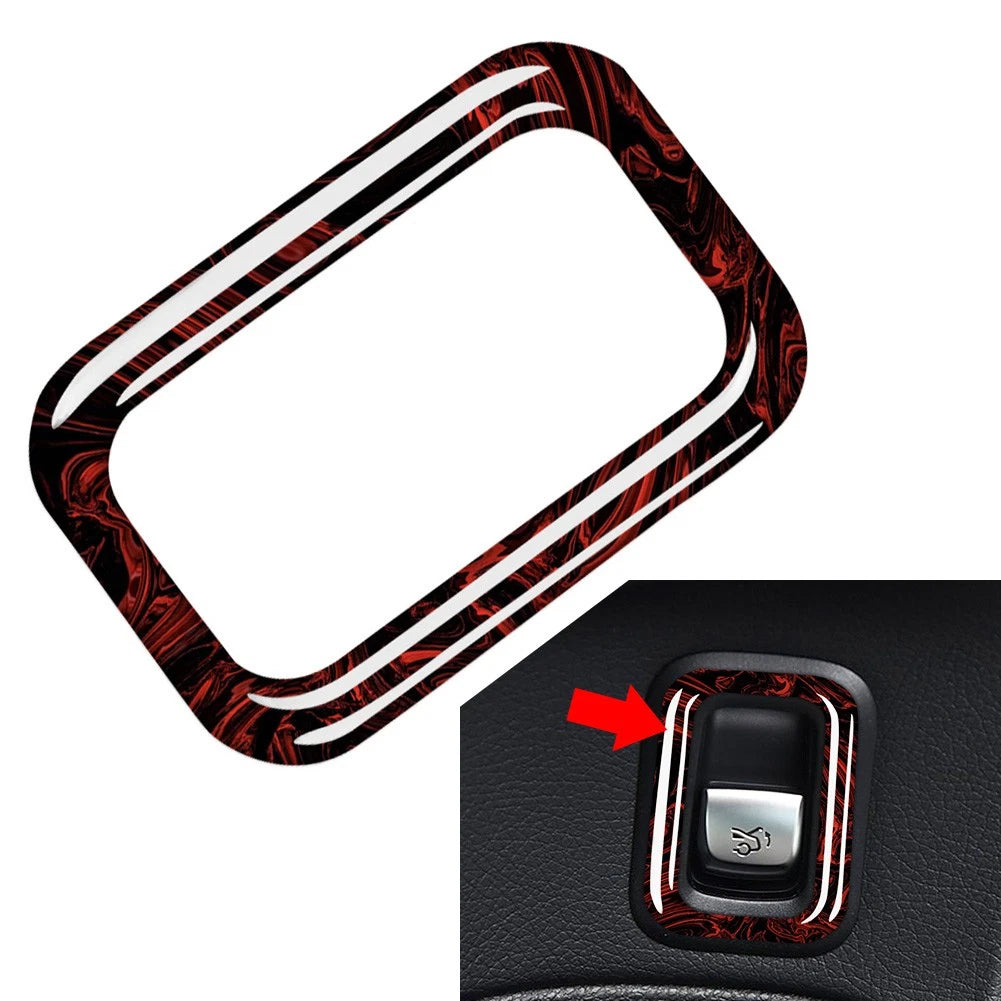 Trunk Switch Button Cover Trim for Benz C W205 (2015–2020) GLC X253 (2016–2020) Fire Red