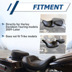 Low-Profile 2-Up Seat for Harley Touring Road King (2009–2023)