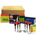 Tune Up Kit with 6 Mann Filters, 6 Denso Coils, 6 NGK Ruthenium HX for Audi