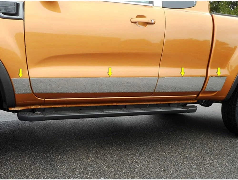8pc. Luxury FX Rocker Panel Insert Trim Kit for 2019-2023 Ford Ranger Super Cab