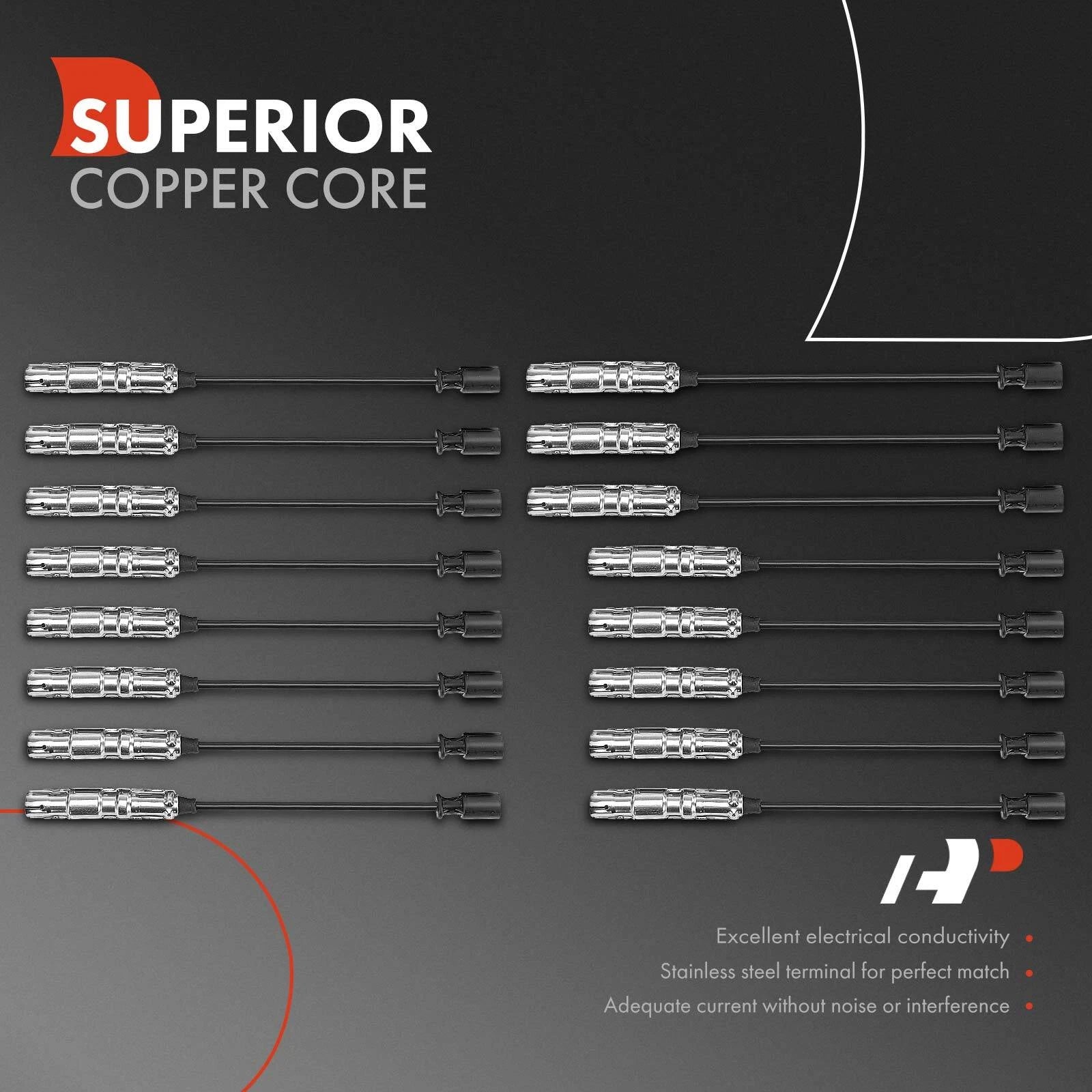 16x Spark Plug Wire Set for Mercedes-Benz C-Class (1998-2000)