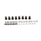 8PCS Headlight Bucket Nacelle Kit for Harley (Stainless Steel & Rubber)