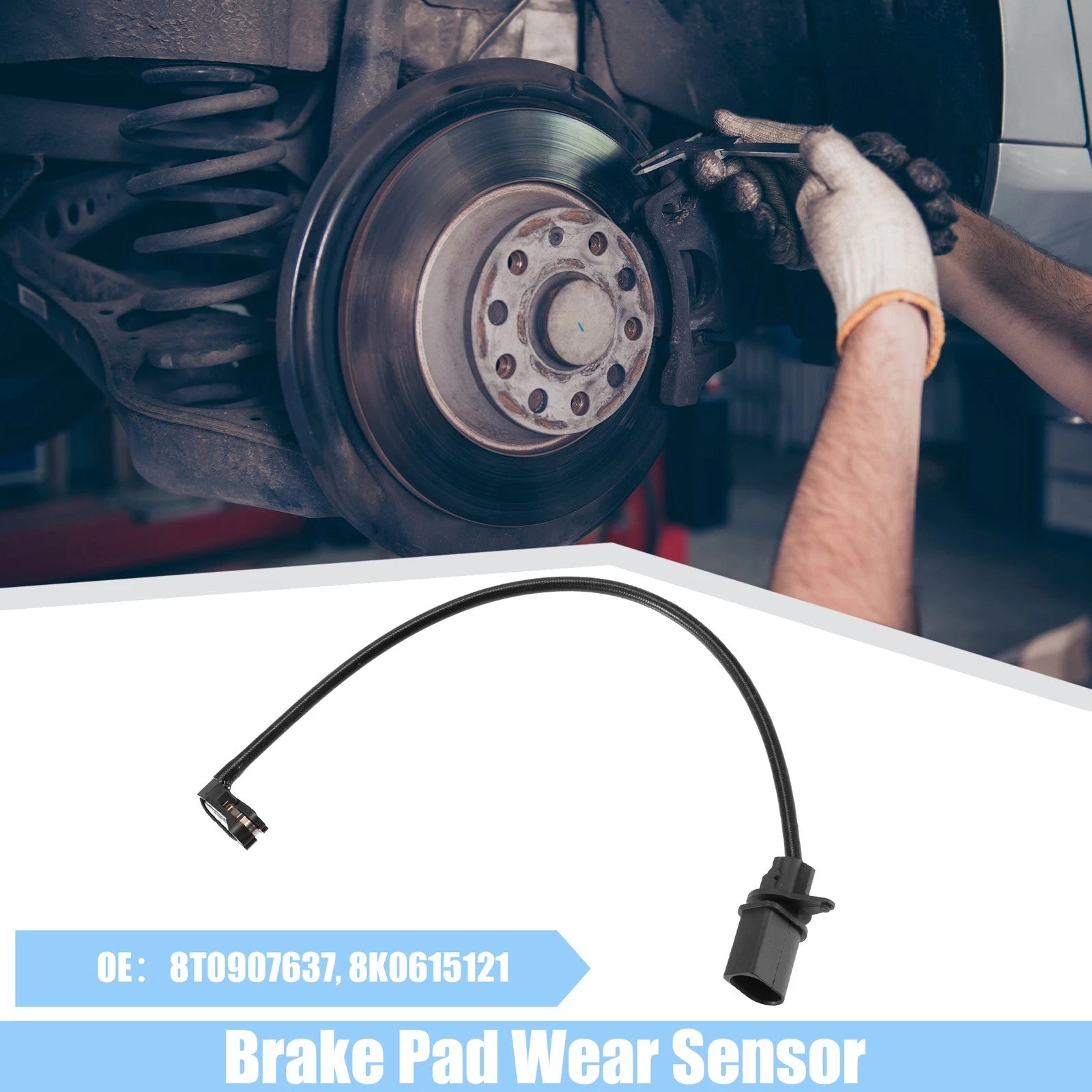 2X Front Brake Pad Wear Indicator Sensor for Audi A4 A5 A6 Quattro Q5