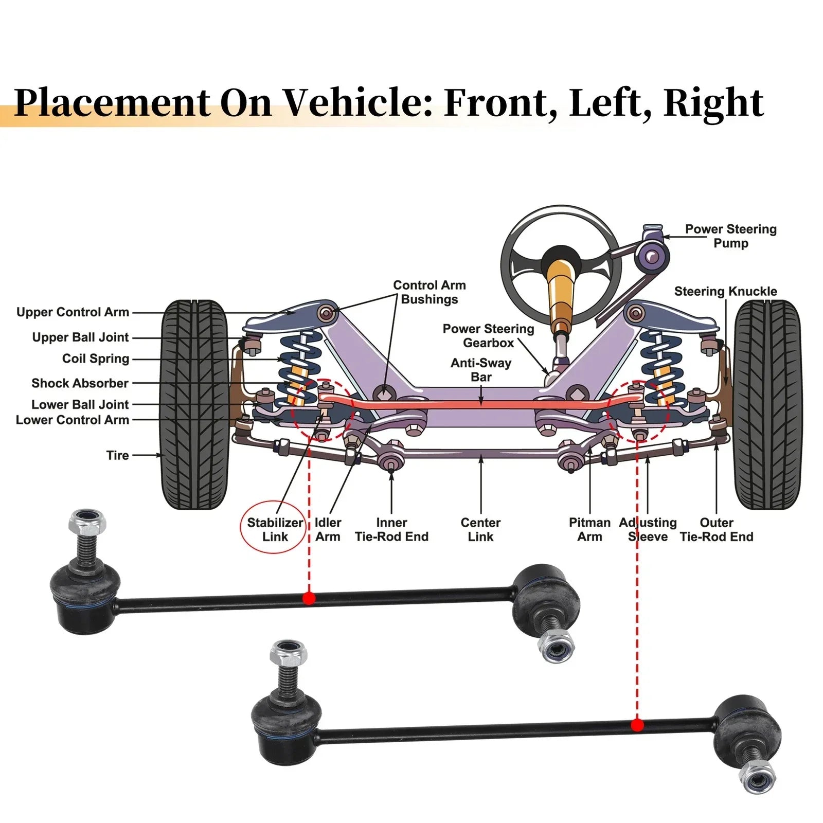Front Stabiliser Sway Bar Link for BMW 525i (2001 - 2003)