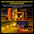 2X 17 LED Watermelon Marker Lights for Truck Trailer (12V)
