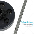 Centrifugal Clutch 3/4" Bore 10 Tooth W/ #420 Chain for Go Kart (6.5HP)
