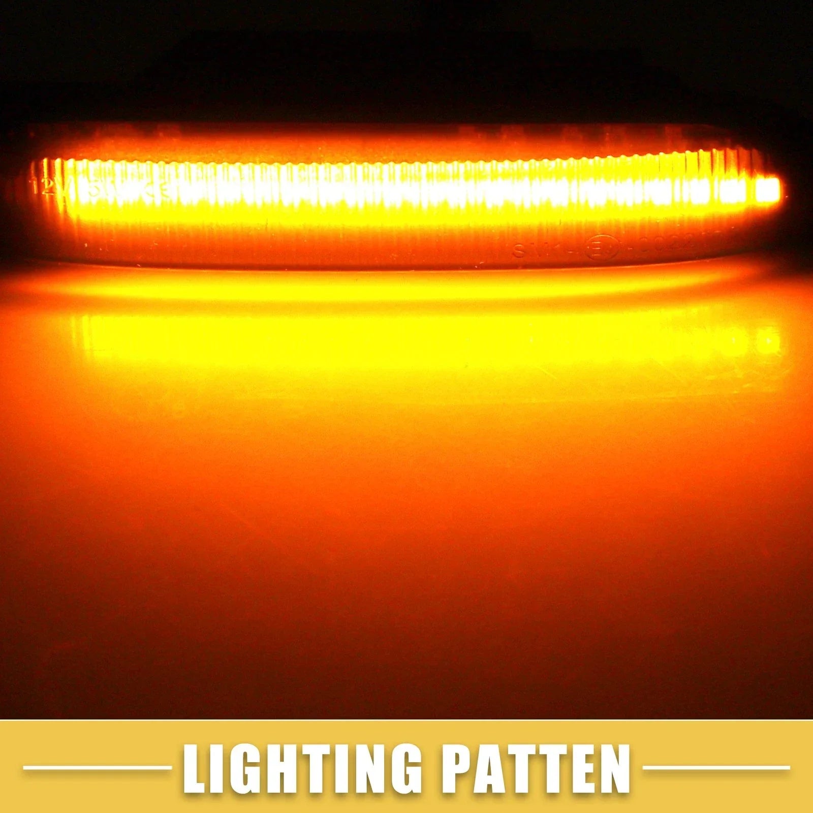 Front LED Side Marker Light for BMW Black Lens Amber Light 1 Pair