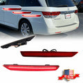 Red LED Rear Bumper Reflector Tail Lights for Honda Odyssey (2011–2017)
