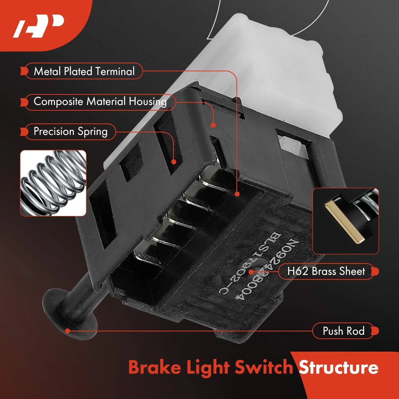 Brake Light Switch for Jeep Grand Cherokee, Compass, Chrysler 200, Dodge