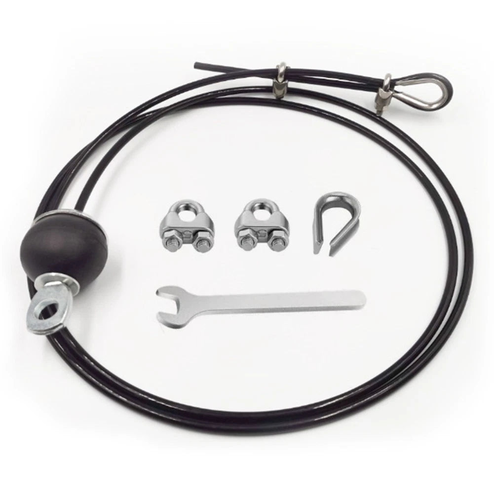 Set of 4 Pulley Cables for Home Gym (Plastic-coated Steel Wire)