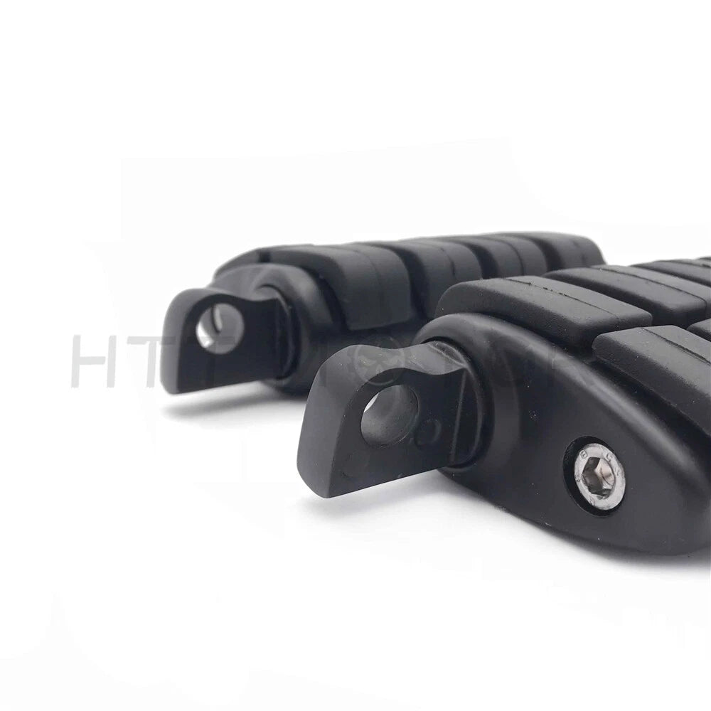 Black Dually Foot Rest Pegs for Harley Touring Electra Glide Softail Dyna (2000–2023)