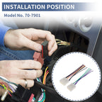 Set of 2 Car Stereo CD Player Wiring Harness 70-7901 for Mazda 323 (1990–1994)