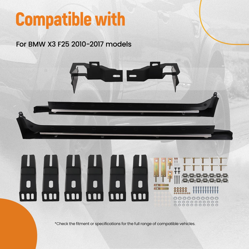 Set of 2 Anti-Slip Nerf Bars for BMW X3 (2010–2017)
