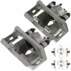 Pair Rear Brake Calipers with Brackets for Ford E-150 (2004-2006)