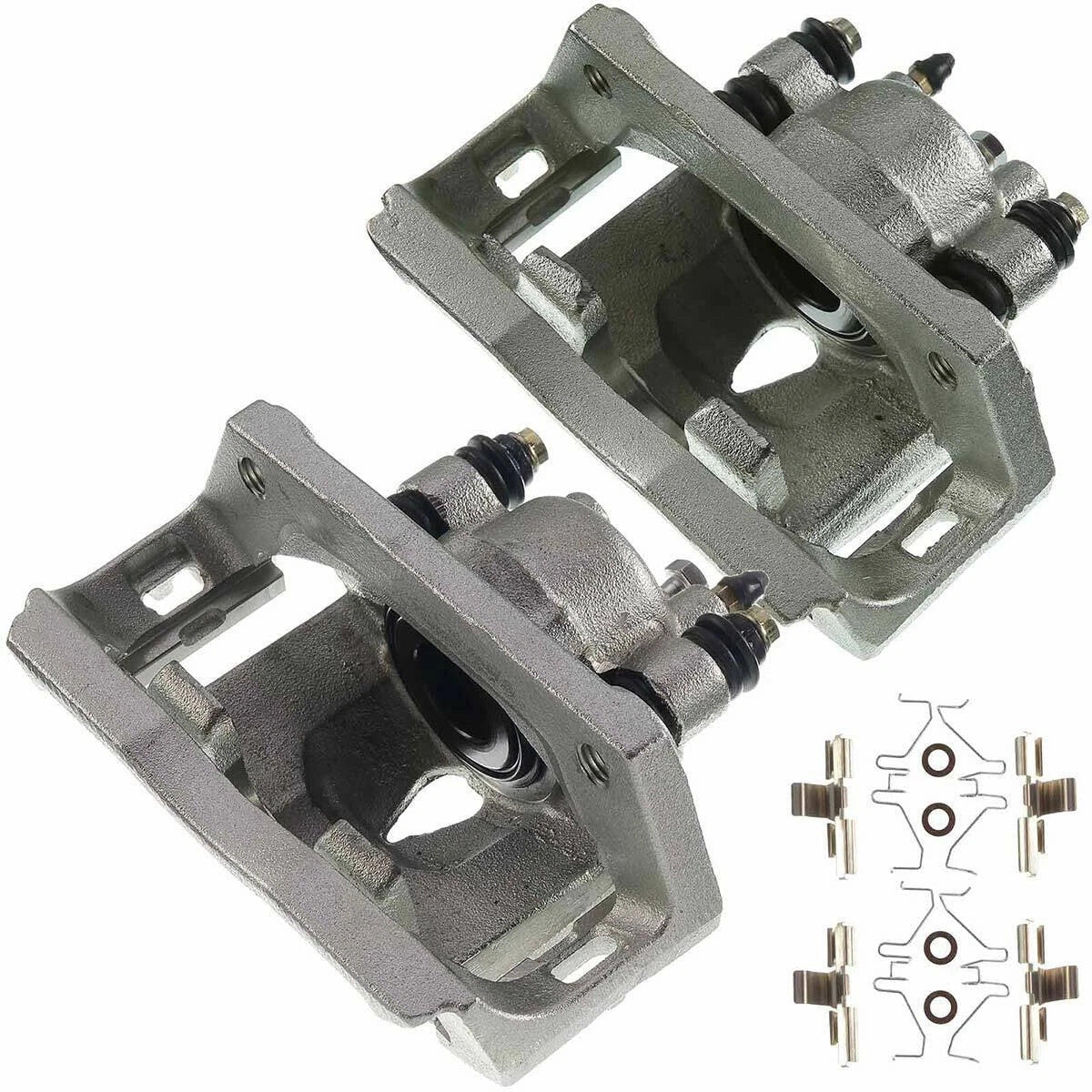 Pair Rear Brake Calipers with Brackets for Ford E-150 (2004-2006)