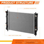 Aluminum Core Cooling Radiator for Cadillac XLR (2004–2009) DPI-2715