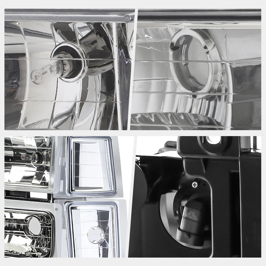 Set of 4 Tape-On Side Window Visors for Chevy GMC C/K Series (1988–2000)