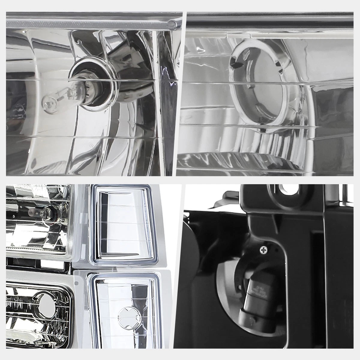 Set of 4 Tape-On Side Window Visors for Chevy GMC C/K Series (1988–2000)