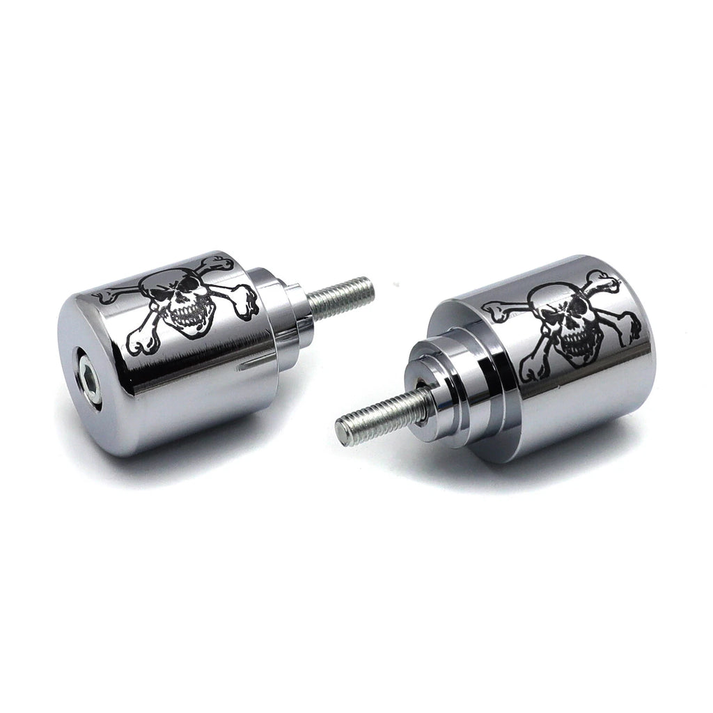 Skull Chrome Bar End for Honda CBR 600RR 1000RR VFR800 RC51 CBR900RR (2000–2023)