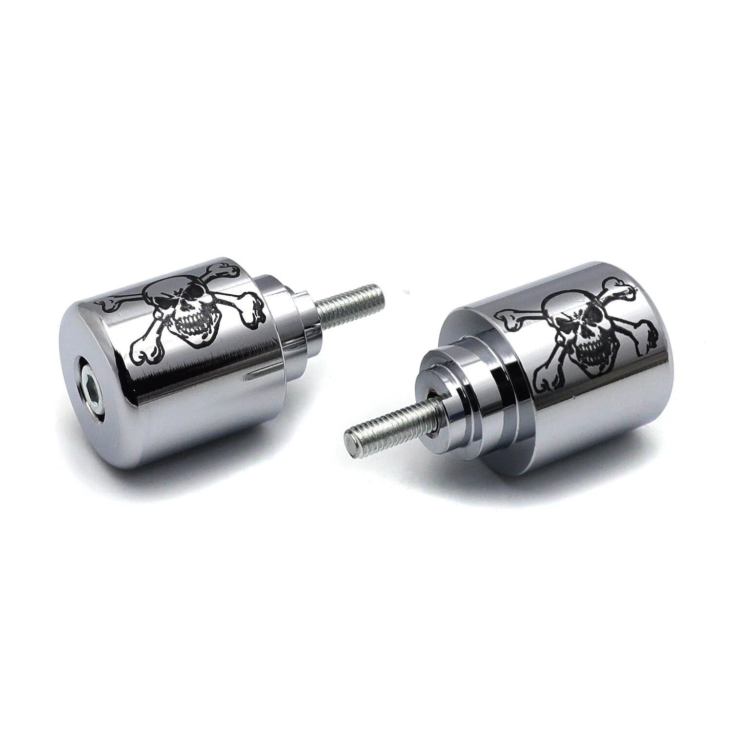Skull Chrome Bar End for Honda CBR 600RR 1000RR VFR800 RC51 CBR900RR (2000–2023)