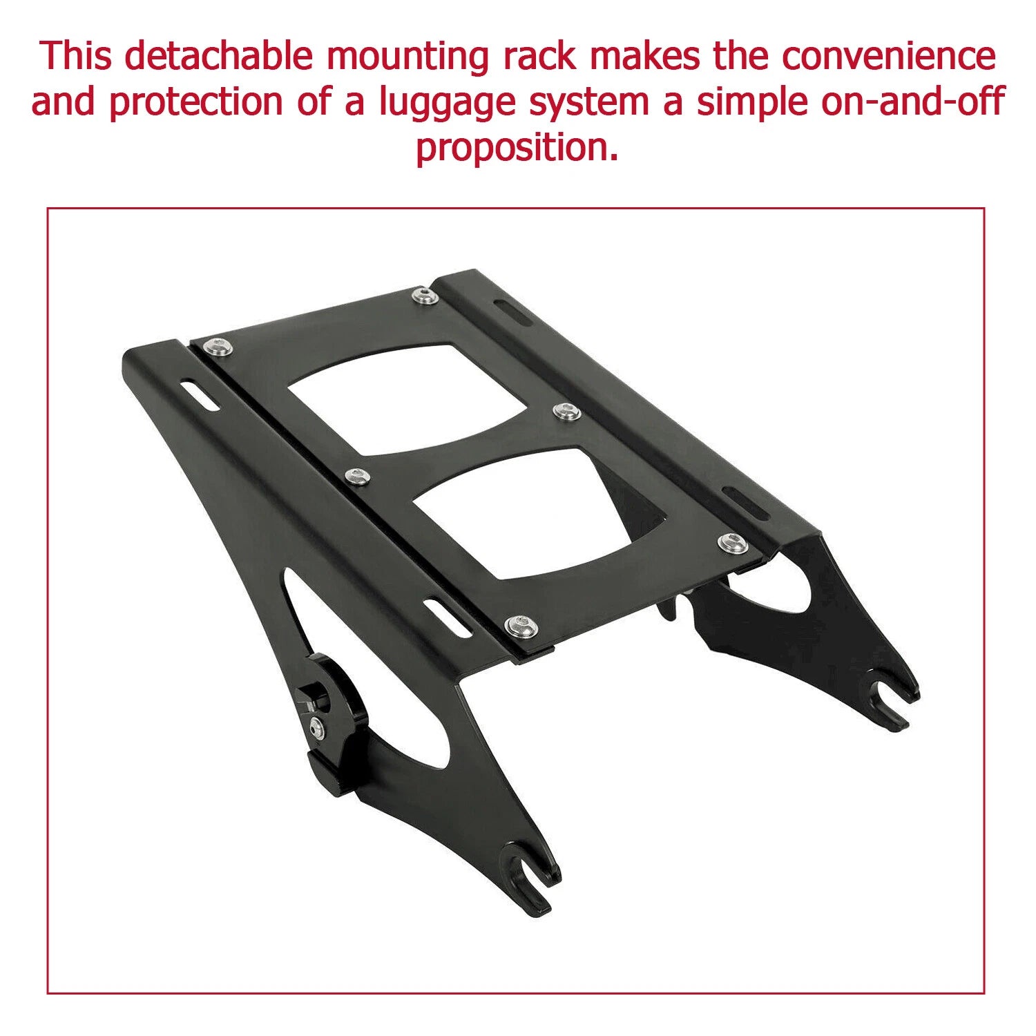 Detachable Pack Mount Rack Bracket for Harley Touring FL (2014-2026)