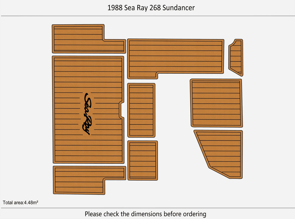 EVA Foam Pad Flooring Mat for Sea Ray 268 Sundancer (1988)