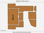 EVA Foam Pad Flooring Mat for Sea Ray 268 Sundancer (1988)