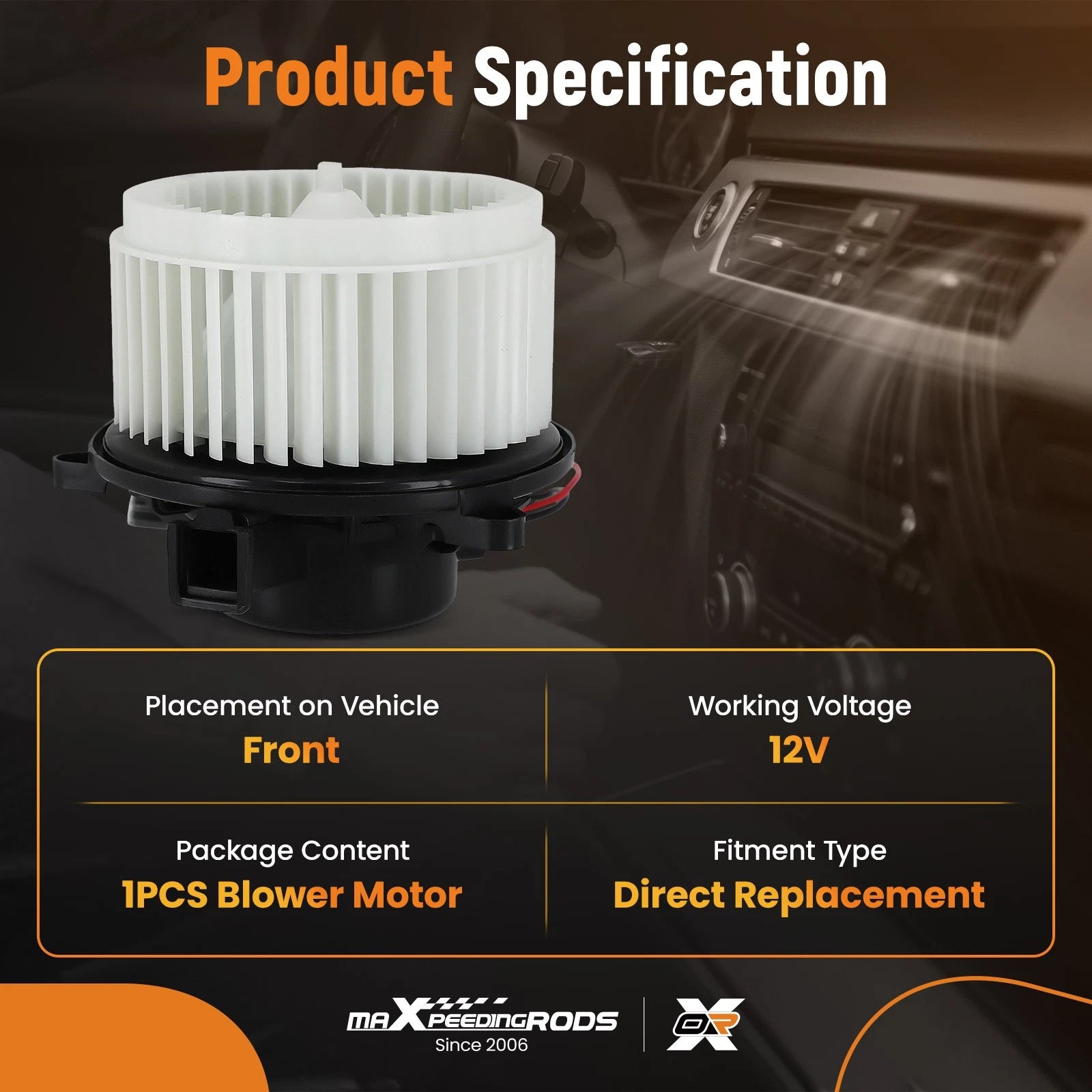 A/C Heater Blower Motor for Toyota Sequoia Tundra (2000–2007)