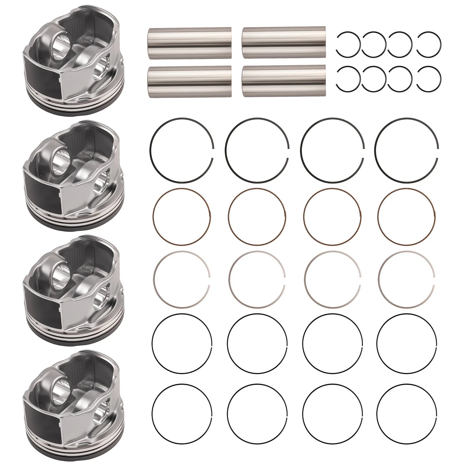 Piston Set with Rings for Scion tC xB Toyota Matrix 2.4L (2007–2013)