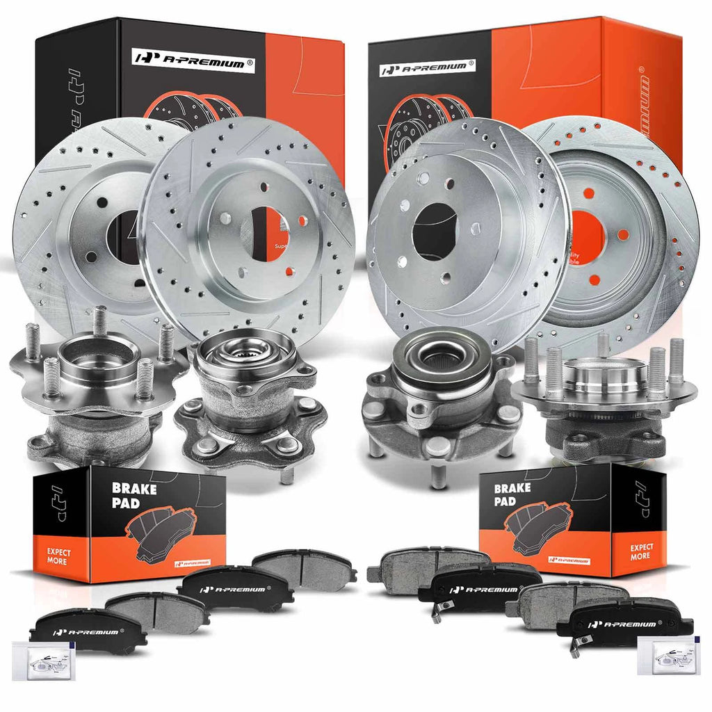 Drilled Rotors & Brake Pads Set for Nissan Rogue 