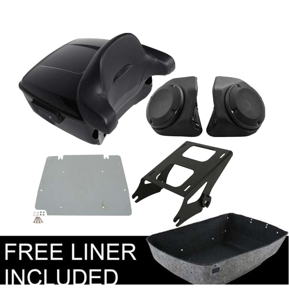 Trunk Rack Plate Speakers Pad for Harley Road Glide (2014–2025)